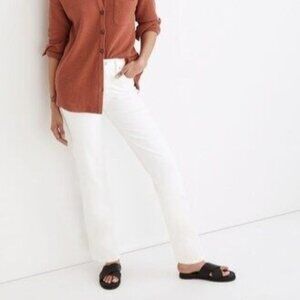 Madewell The Mid-Rise Perfect Vintage Straight Jean Slim Fit Tile White Size W31